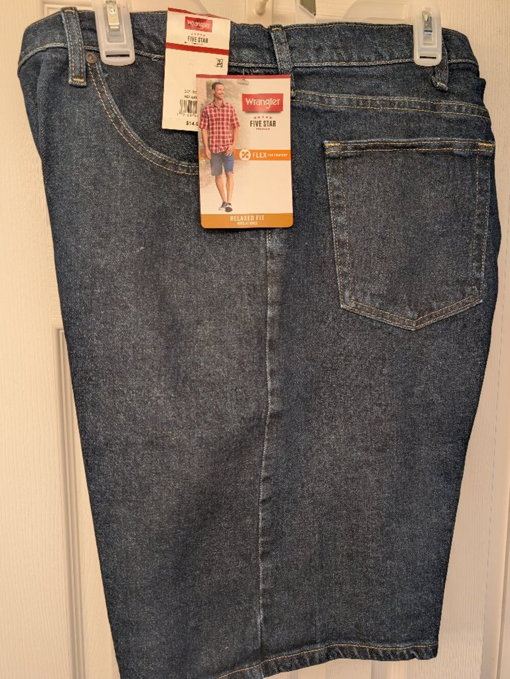 Wrangler Relaxed Fit Five Star Denim Shorts Sz 42
